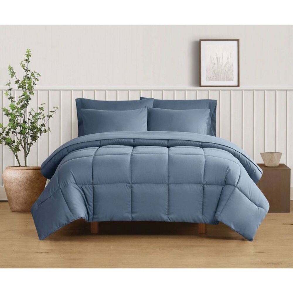 Truly Soft 2pc Twin/Twin Extra Long Comforter Set Blue